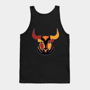 Angry Spanish Bull Toro in Tropical Colors Tank Top